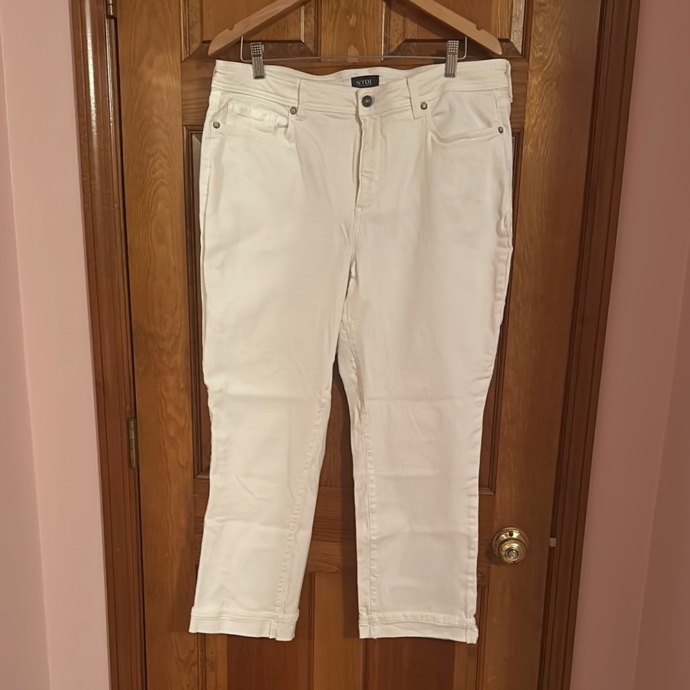NYDJ Women's White Ankle Jeans